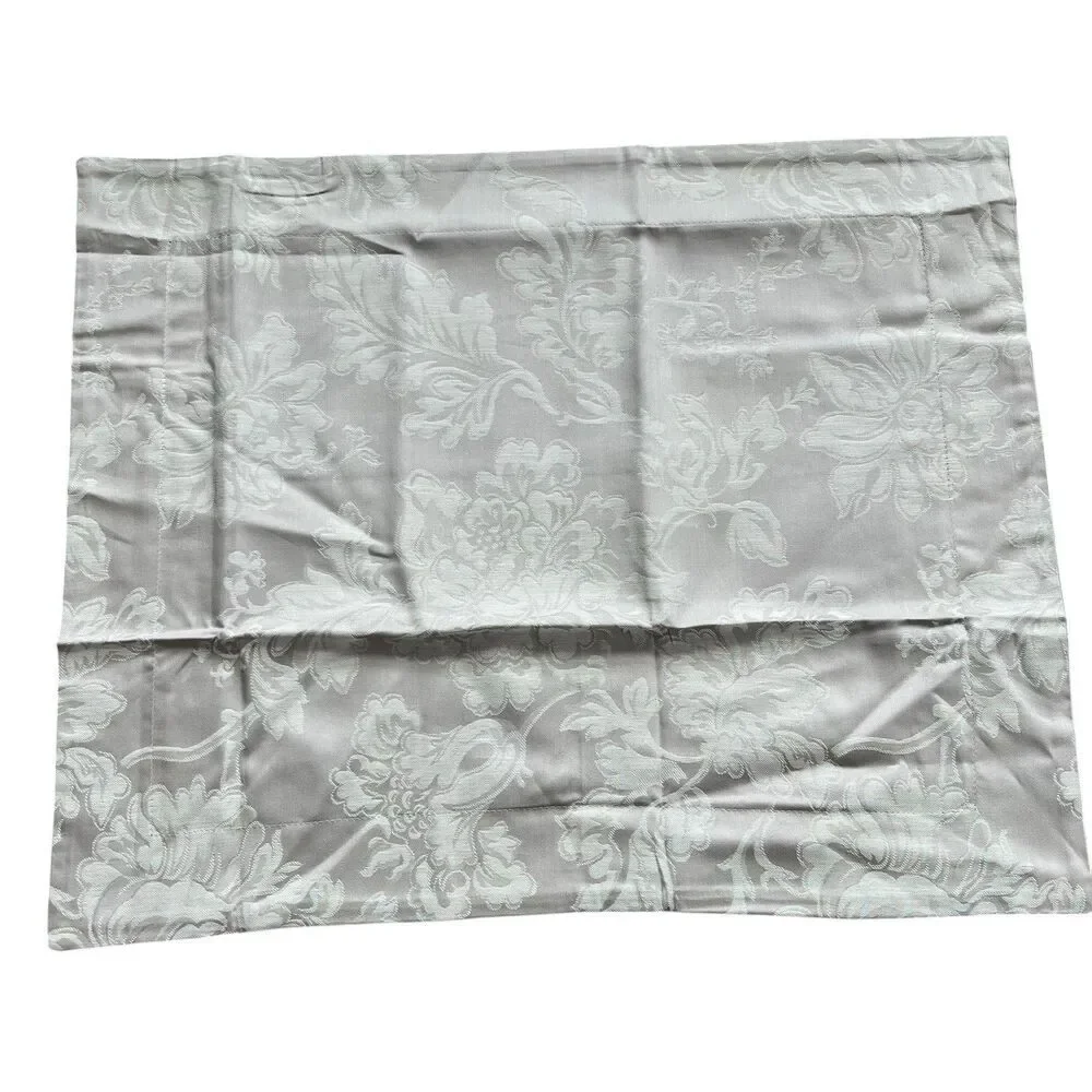 Anne De Solene Paris 2 Calliope BOUDOIR Shams Satin Jacquard Cotton Taupe Gray
